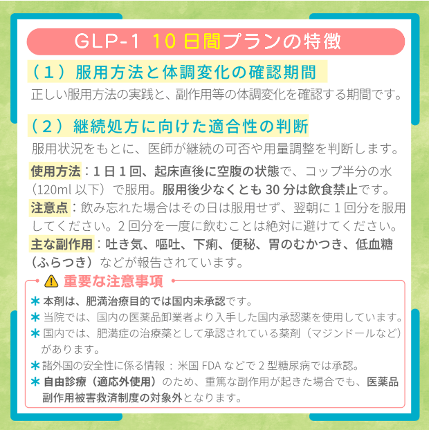 【初回限定】リベルサス 10日間プラン