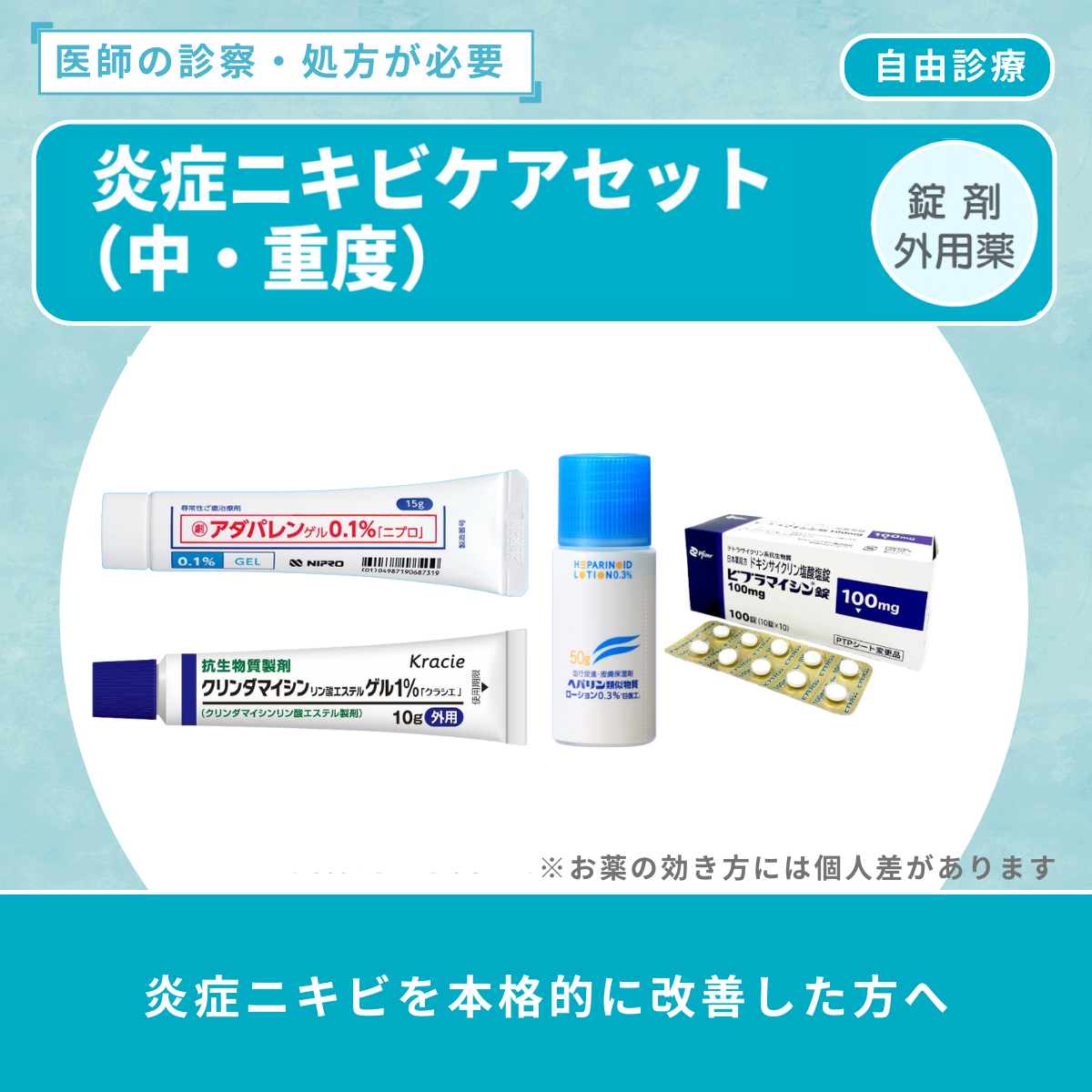 炎症ニキビケアセット（中・重度）