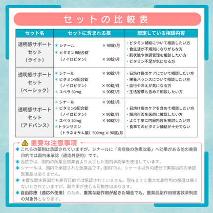 透明感サポートセット(ベーシック)